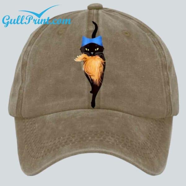 Unisex Pussy Hat Cat and Orange Feminist Printed Hat 4