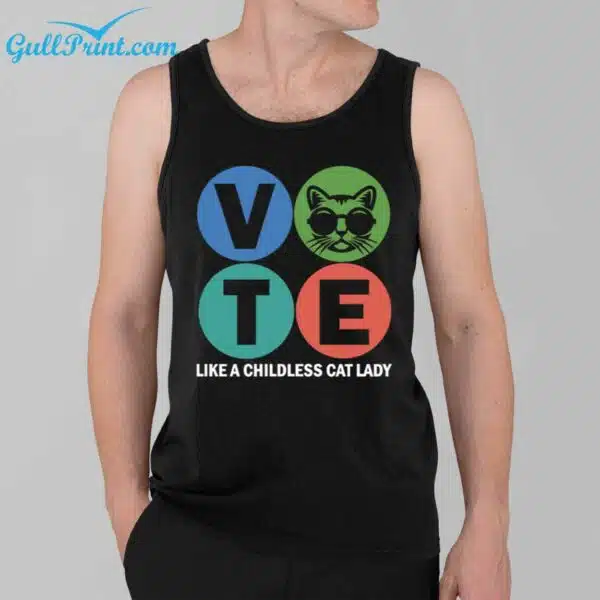 Vote Like A Childless Cat Lady Shirt 3