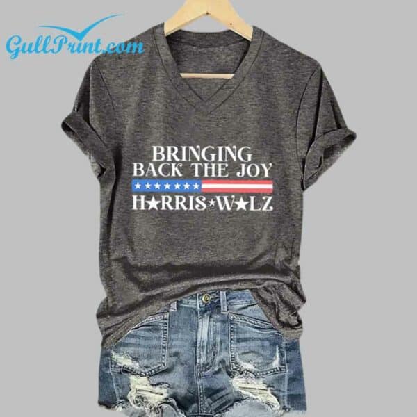 Womens Bringing Back The Joy Print casual T shirt 3