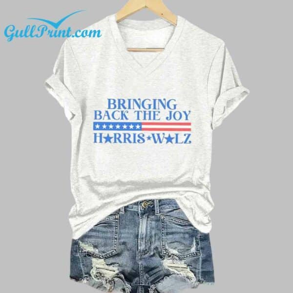 Womens Bringing Back The Joy Print casual T shirt 4