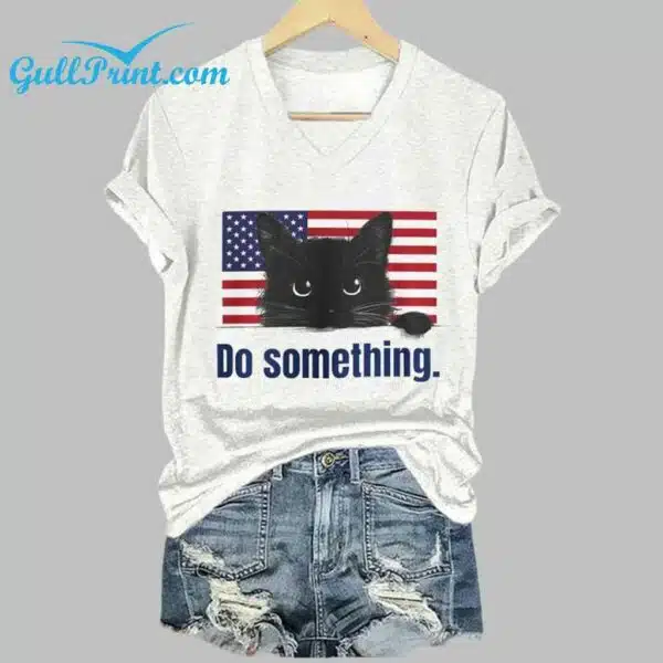 Womens Do Something Print T Shirt 1