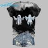 Womens Halloween Fun Ghost Print Shirt 2