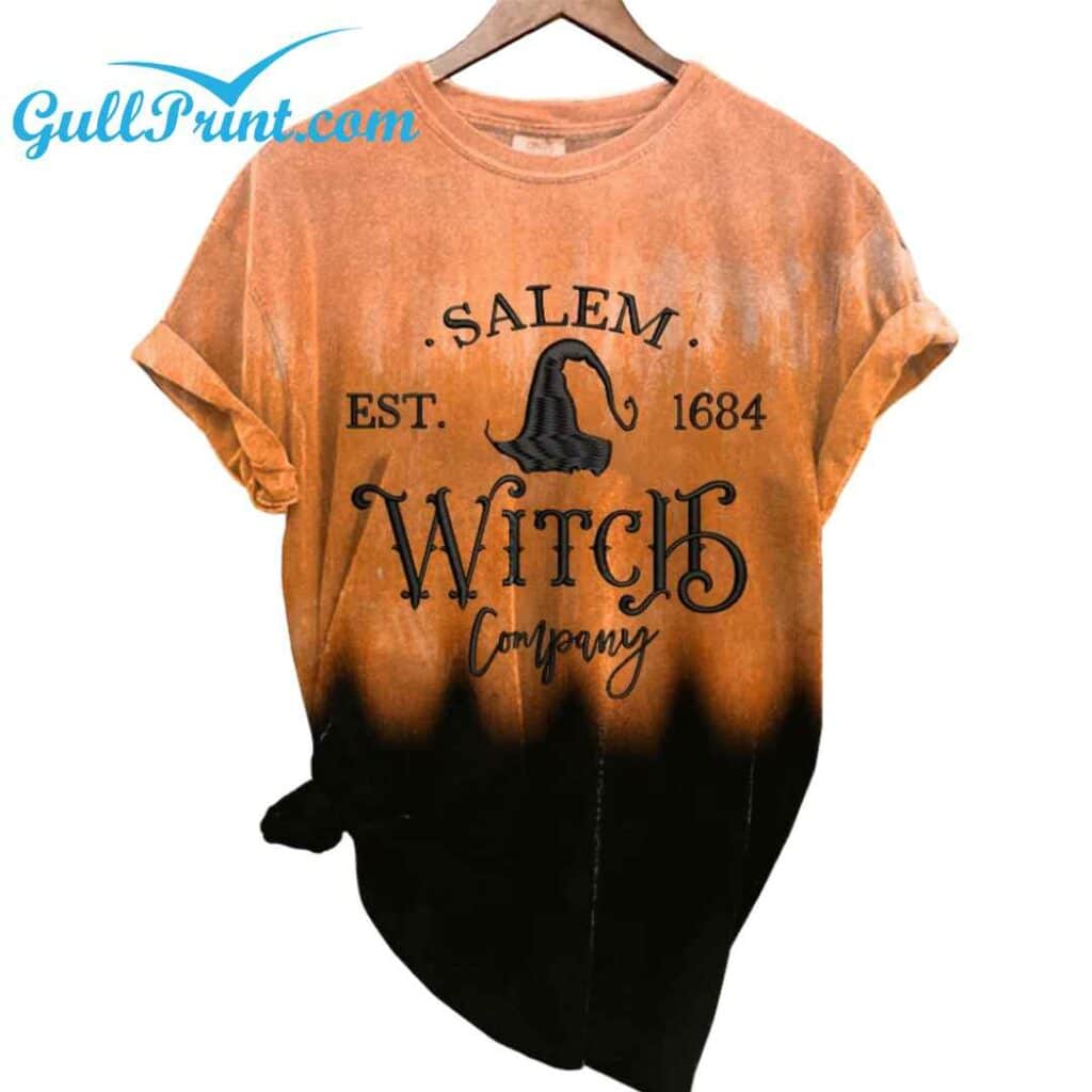 Womens HalloweenSalem Witch Company Casual T Shirt 1