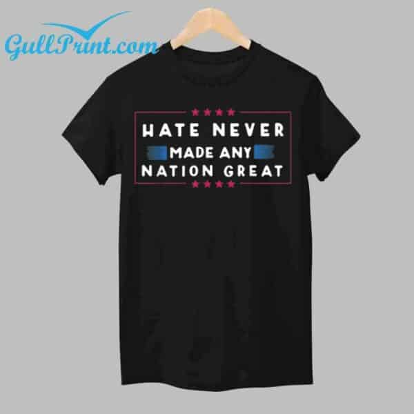 Womens Hate Never Made Any Country Great Print T Shirt 1