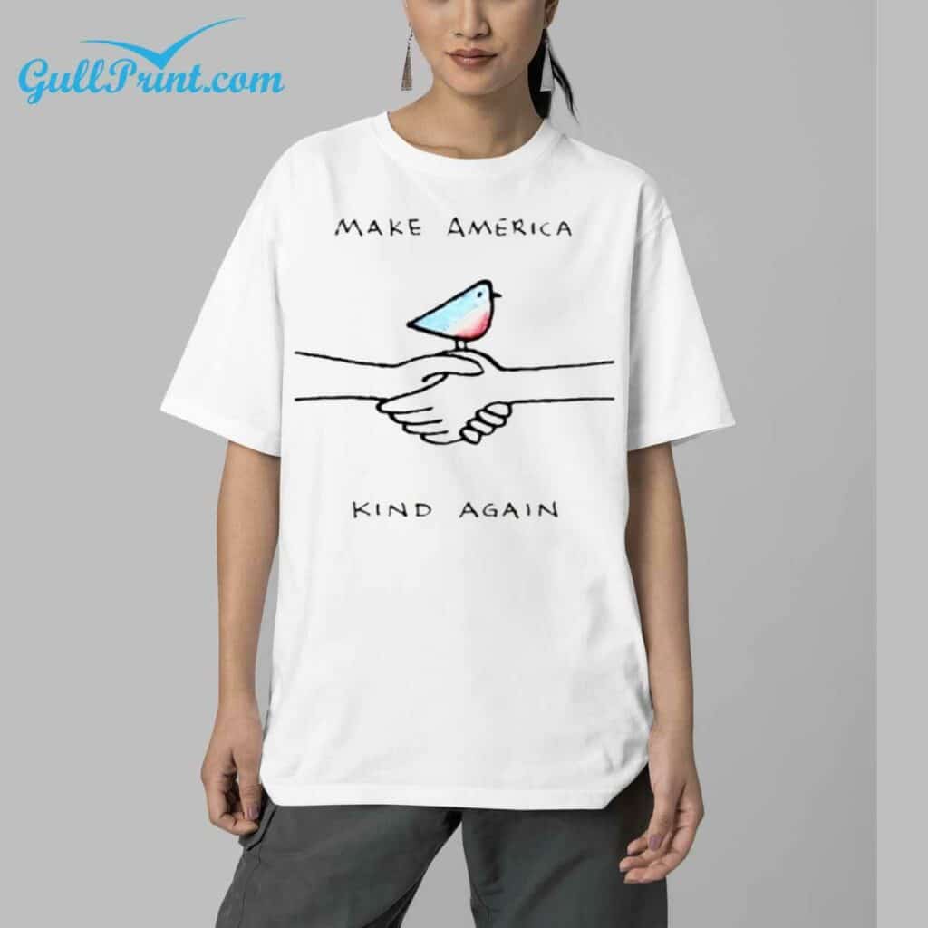 Womens Make America Kind Again Print T Shirt 5