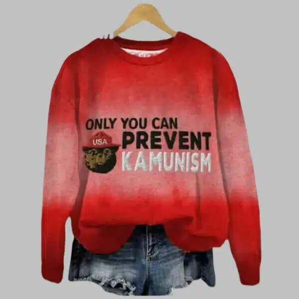 Women’s Only You Can Prevent Kamunism Printed Shirt