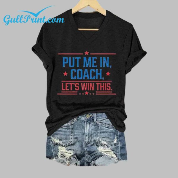 Womens Put Me In Coach Let's' Win This Print Casual T Shirt 1