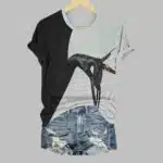 Women's Witch Dark Gothic Halloween Art Print T-shirt