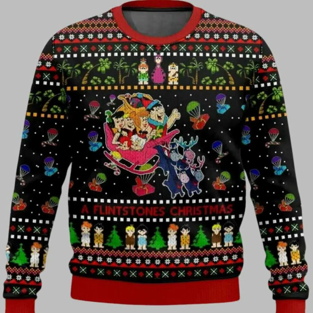 A Flintstones Christmas The Flintstones Ugly Christmas Sweater 1