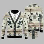A Silhouette Of Flying Pigeon Ugly Christmas Sweater