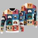 Adorable Dogs And Puppies Ugly Christmas Sweater