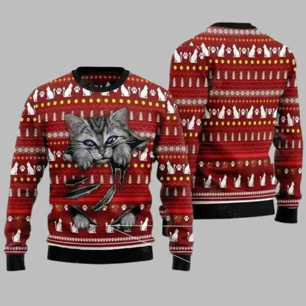 All I Need For Christmas Is Cats Ugly Christmas Sweater 1