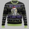 Beetlejuice Hey Santa It Snow Time Christmas Ugly Sweater 1