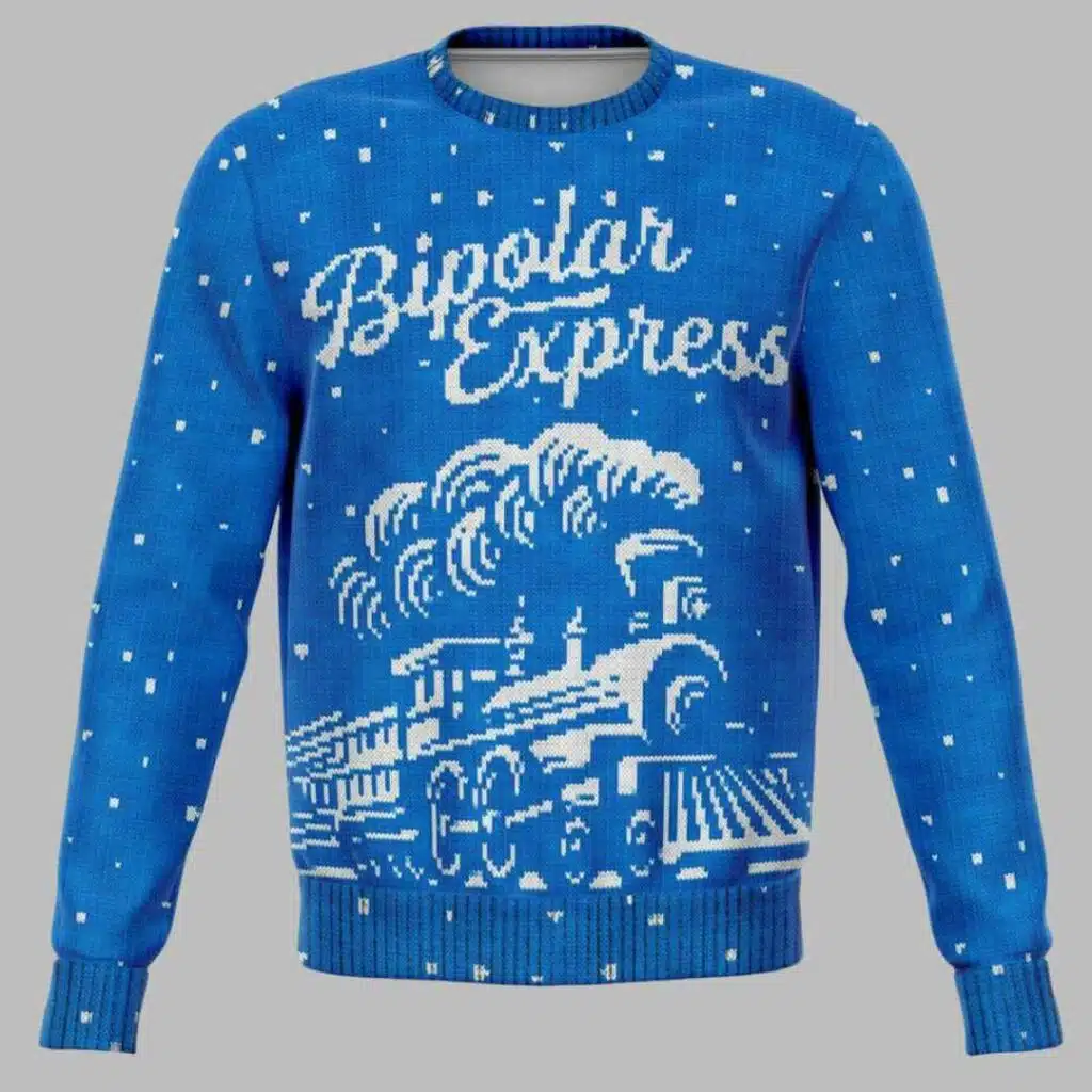 Bipolar Express Ugly Christmas Sweater 1