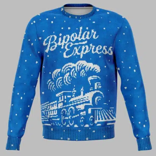 Bipolar Express Ugly Christmas Sweater 1