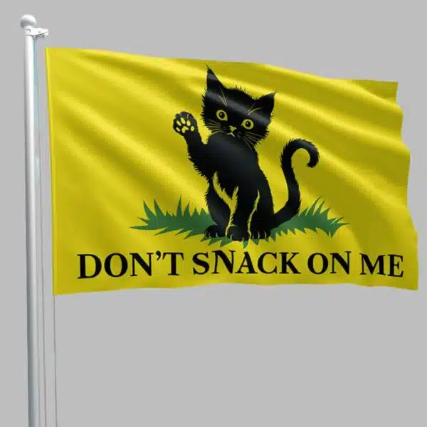 Black Cat Dont Snack On Me Flag 1