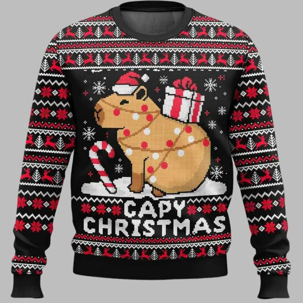 Capybara Ugly Christmas Sweater 1