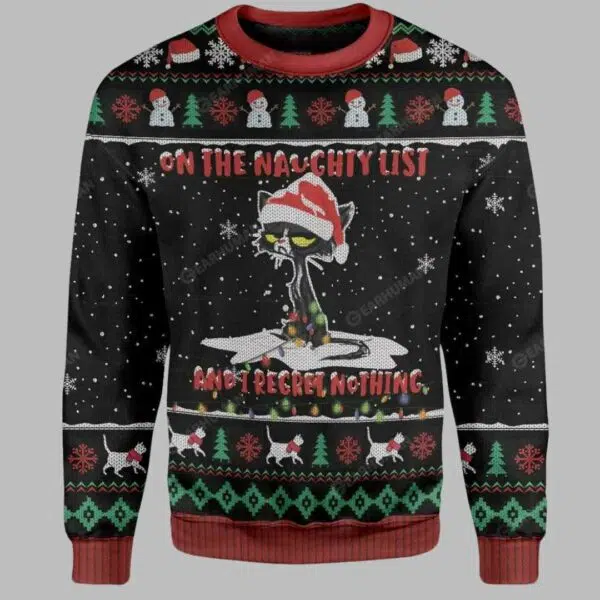 Christmas Cat Ugly Christmas Sweater 1