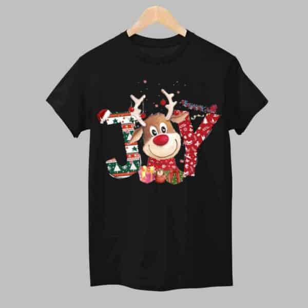 Christmas Joy Cute Deer Print Shirt 1