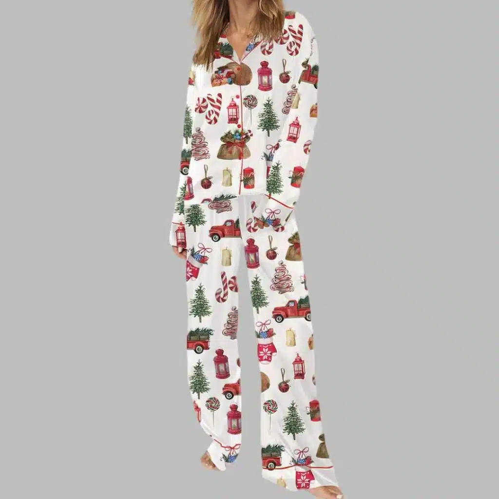 Christmas Winter Satin Pajama Set 2