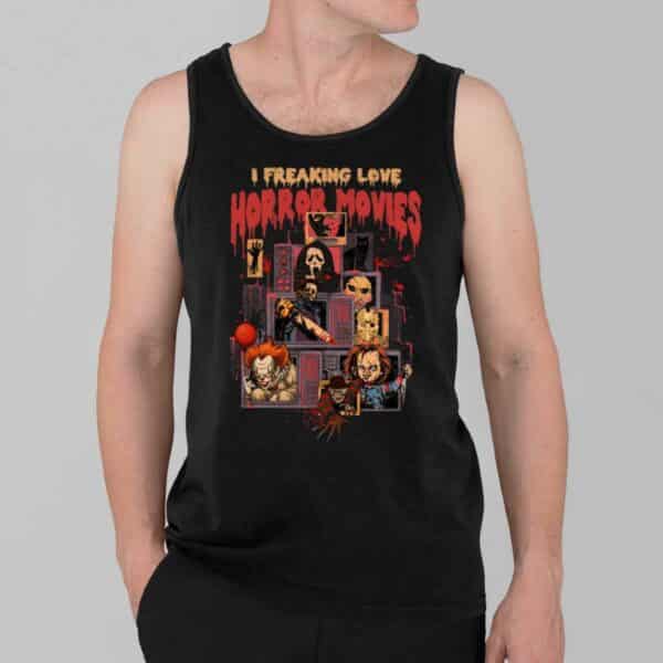 Chucky I Freaking Love Horror Movies Halloween Shirt 3