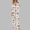 Coquette Christmas Holiday Satin Pajama Set 4 Coquette Christmas Holiday Satin Pajama Set 2
