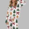 Coquette Christmas Satin Pajama Set 11 Coquette Christmas Satin Pajama Set 1