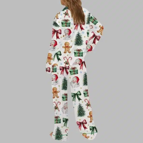 Coquette Christmas Satin Pajama Set 3