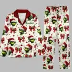 Coquette Grinchmas Christmas Button Down Pajamas