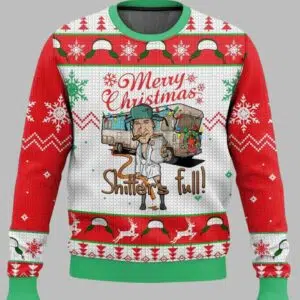 Cousin Eddie Merry Christmas Shitters Full Ugly Christmas Sweater 1