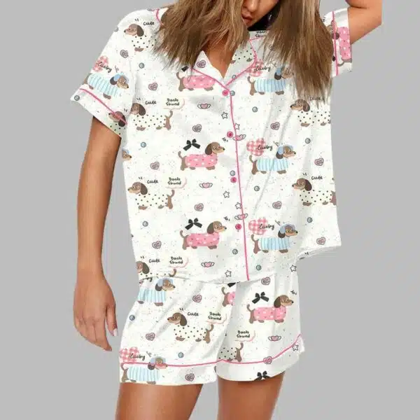 Dachshund Cute Dog Pajama Set 1