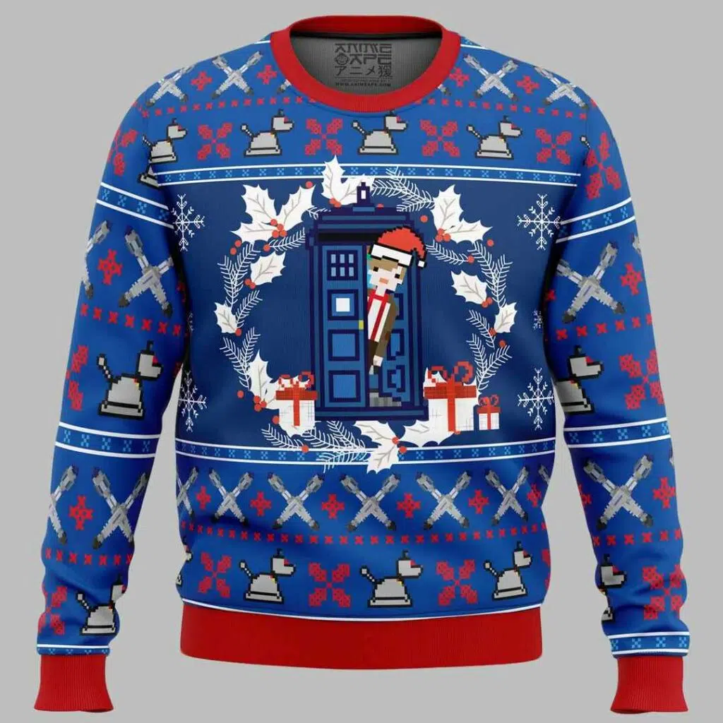 Doctor Who Tardis Ugly Christmas Sweater 1