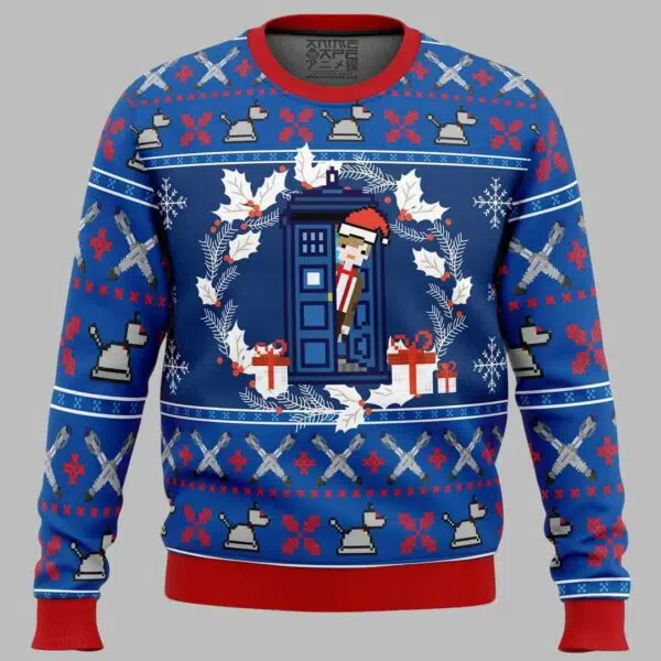 Doctor Who Tardis Ugly Christmas Sweater 1