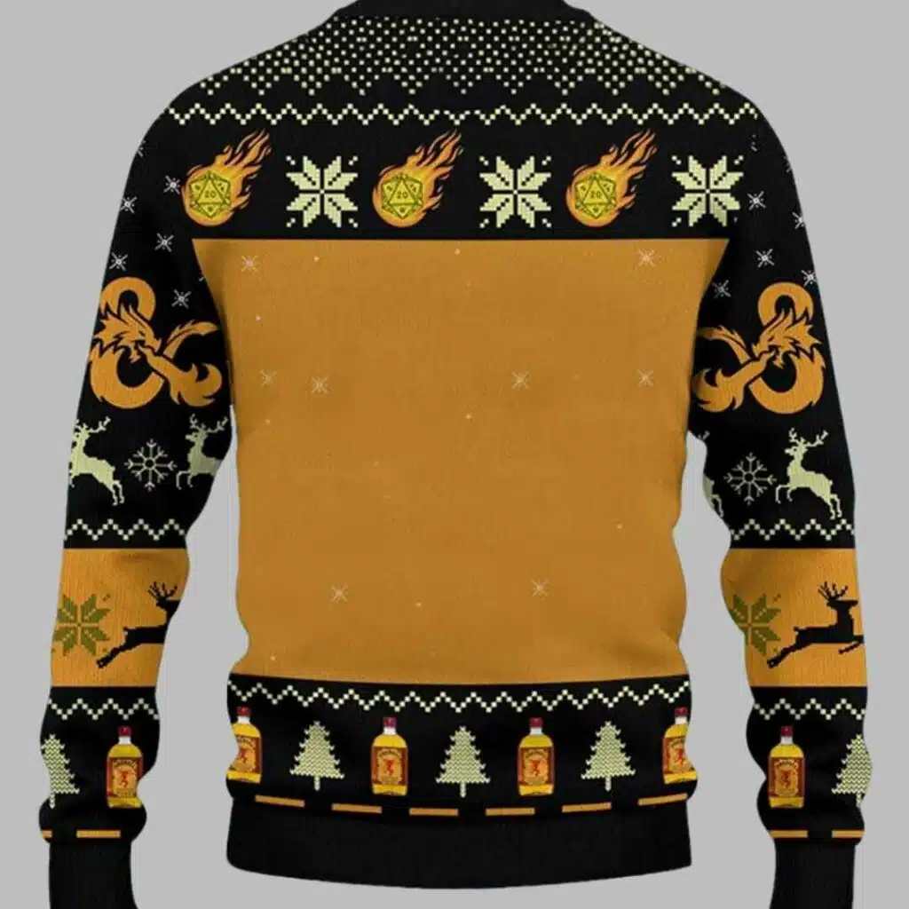 Drinking Fireball Solves Most Of My Problems Casting Fireball Solves The Rest Ugly Christmas Sweater 2