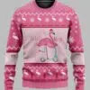 Flamingo Fa La La La Mingo Christmas Sweater 1