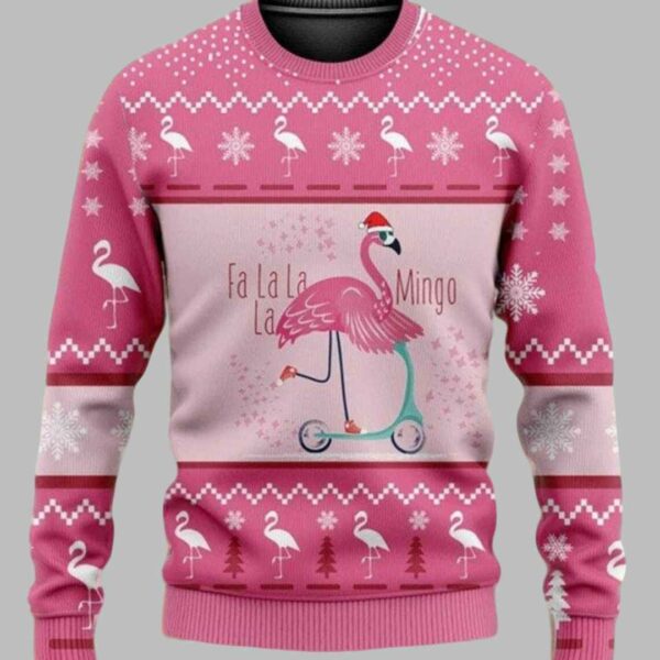 Flamingo Fa La La La Mingo Christmas Sweater 2