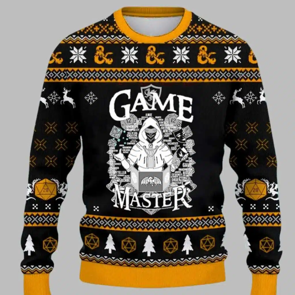 Game Master DnD Dungeons Ugly Christmas Sweater 1