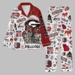 Georgia Bulldogs Button Down Pajamas Set
