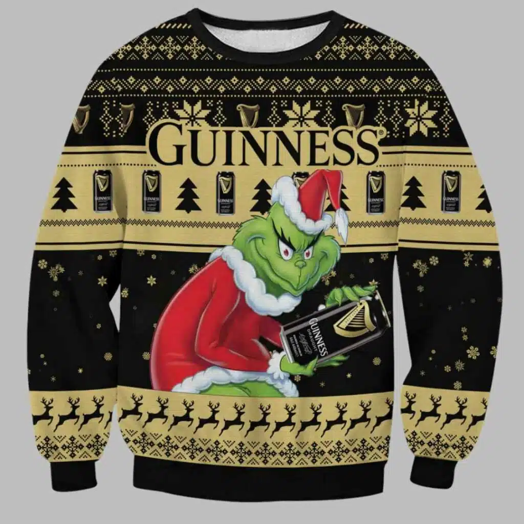 Guinness Grinch Ugly Christmas Sweater 2