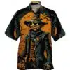 Halloween Horror Cuban Collar Short Sleeve Shirt 2