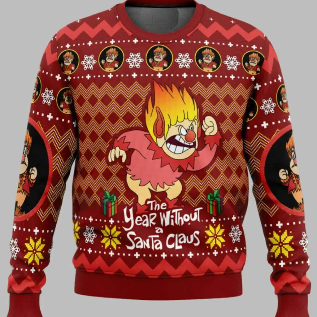 Heat Miser The Year Without a Santa Claus Ugly Christmas Sweater 1