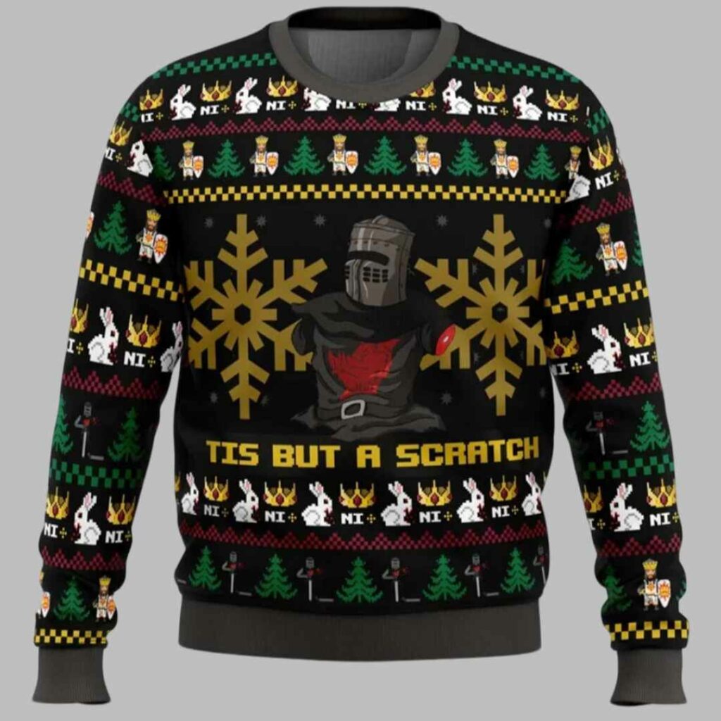 I'll Bite Ya Legs Off Monty Python Ugly Christmas Sweater 1