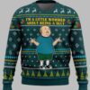 I'm a Little Worried King Of The Hill Ugly Christmas Sweater 1