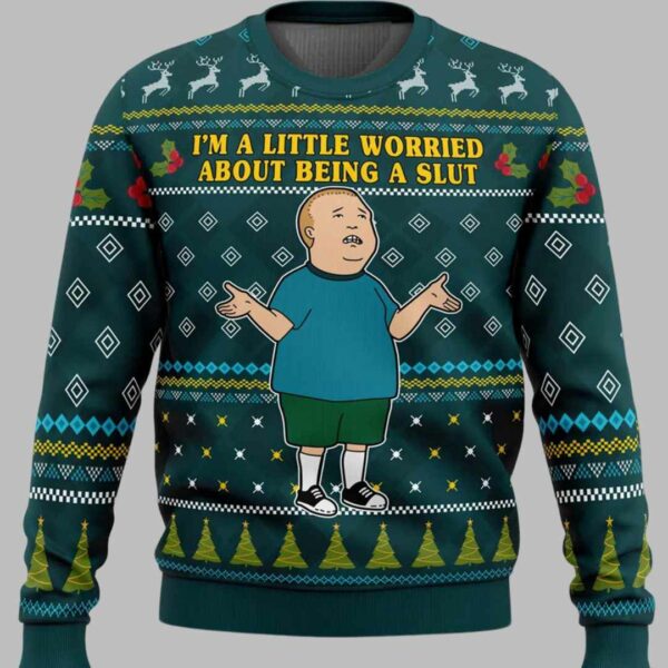 I'm a Little Worried King Of The Hill Ugly Christmas Sweater 1