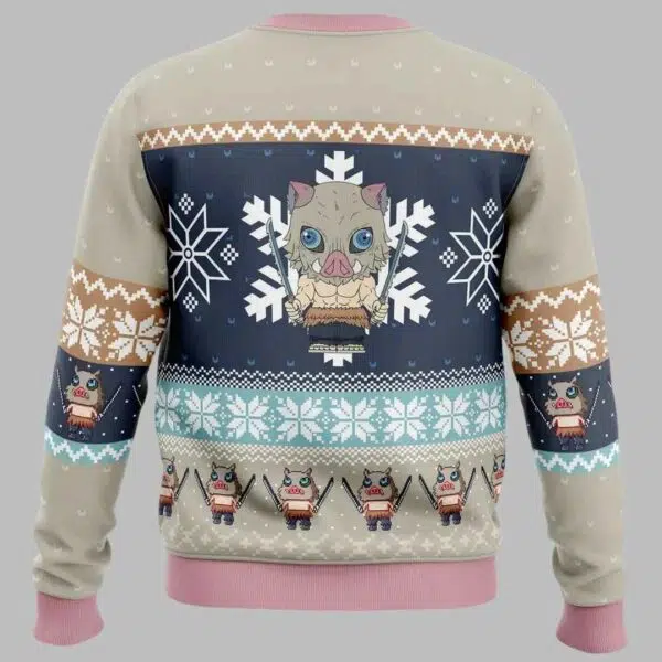 Inosuke Hashibira Demon Slayer Ugly Christmas Sweater 2