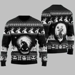 Jack Skellington Horror Nightmare Ugly Christmas Sweater 1