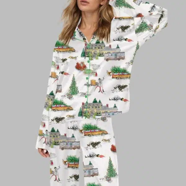 Lampoons Christmas Satin Pajama Set 1