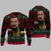 Laughing Leonardo DeCaprio Django Christmas Sweater 1