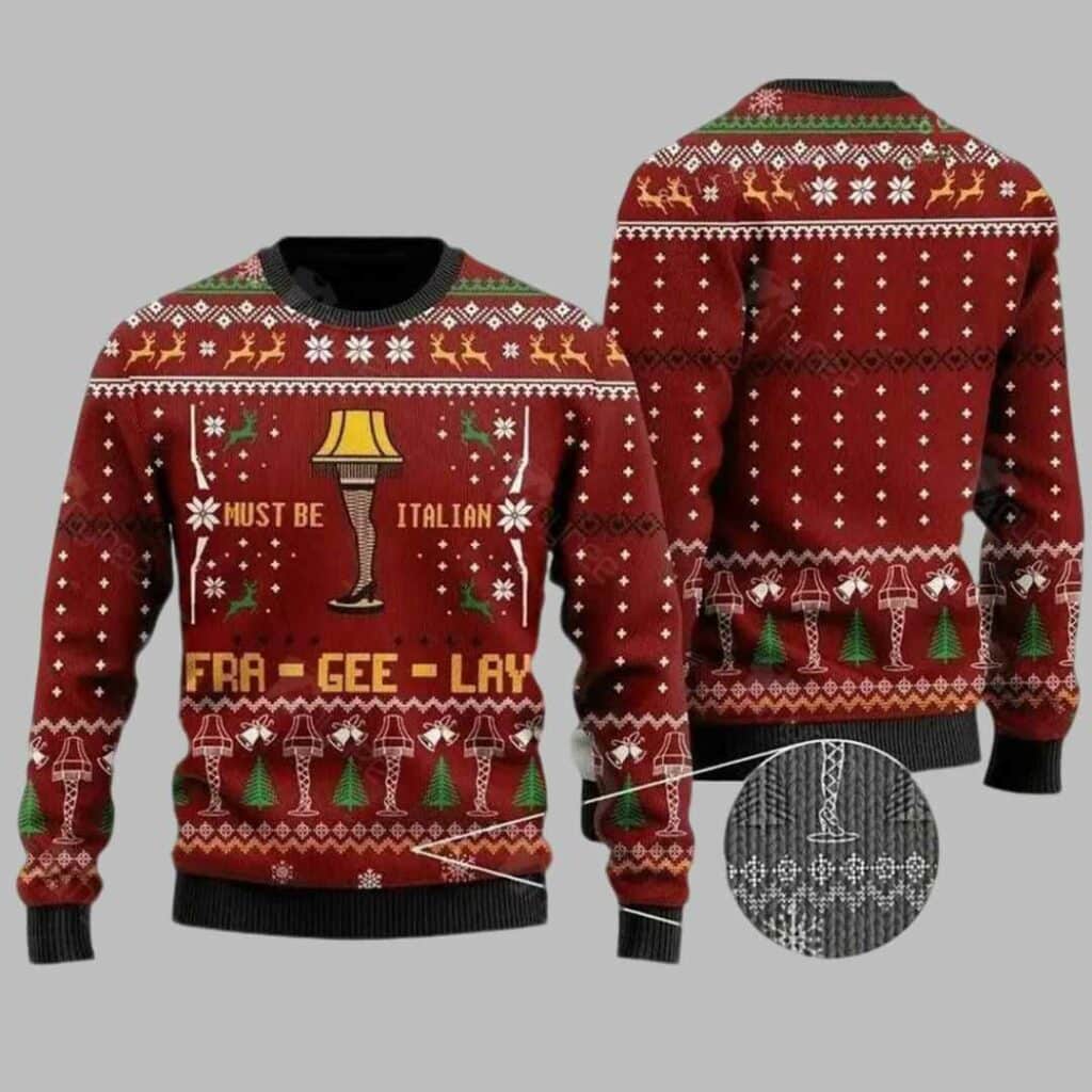 Leg Lamp Must Be Italian Fra Gee Lay Ugly Christmas Sweater