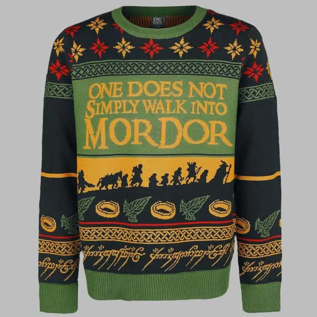 Lord Of The Rings One Does Not Simply Walk Into Mordor Ugly Christmas Sweater 2